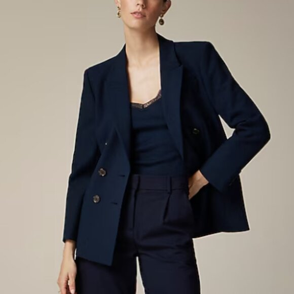 NWT J.Crew Double-Breasted Blazer - Black - Size 2 - Picture 6 of 8